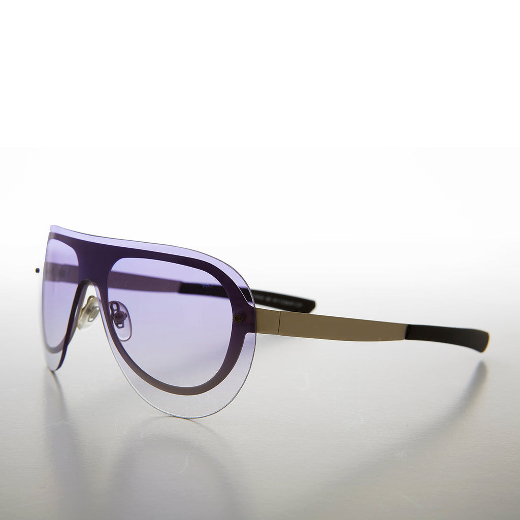 Rimless Aviator with Color Lenses- Devo