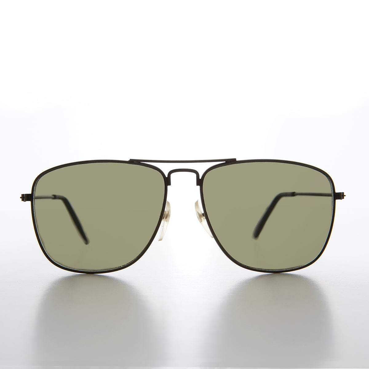 Square 58mm Metal Aviator Sunglasses - Santos